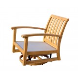 Natural Teak Heritage Outdoor Teak Swivel Chair - Side