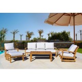Natural Teak Heritage Outdoor Teak Swivel Chair - Lifestyle