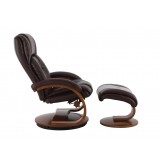 Narvick Recliner and Ottoman in Whisky - Side