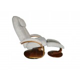 Bergen Recliner and Ottoman in Teatro Linen - Side View