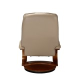 Bergen Recliner and Ottoman in Cobblestone Top Grain Leather - Back