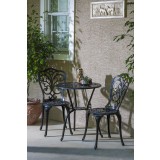 Triora Cast Aluminum Bistro Set in Blacksmith 0 Lifestyle