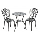 Triora Cast Aluminum Bistro Set in Blacksmith