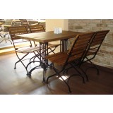 5509T-BK with rectangular panel wood table  
