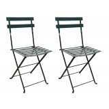 French Café Bistro Folding Side Chair - Green