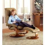 Mandal Recliner and Ottoman in Sand