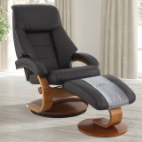 Mac Motion Mandal Swivel Recliner with Ottoman in Espresso(Chocolate)