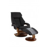 Mandal Recliner and Ottoman in Espresso