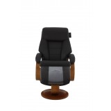 Mandal Recliner and Ottoman in Espresso - Front