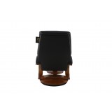 Mandal Recliner and Ottoman in Espresso - Back