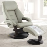 Mac Motion Mandal Swivel Recliner with Ottoman in Putty(Gray)