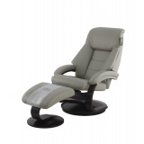 Mandal Recliner and Ottoman in Putty