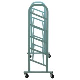 Oceanstar 5-Tier Metal Shoe Rack - Turquoise - Side