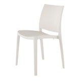 Sensilla Stack-able Dinning Chair - White - Angled