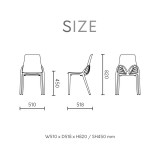 Papillon Stylish Dinning Chair - Dimensions 