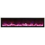 72″ Slim Electric Built-in w/ Black Steel Surround - Orange Flame