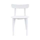 Toppy Long Horn Dinning Chair - White - Front