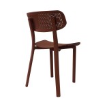 Toppy Speck Dinning Chair - Brown - Back Angled