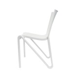 Toppy Stackable Modern V Dinning Chair - White - Side