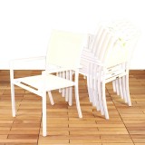 Infinita PURE Dining Armchair White - Stacking 2