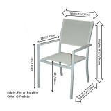 Infinita PURE Dining Armchair White - Dimensions