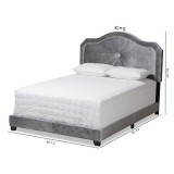 Baxton Studio Embla Velvet Upholstered Bed - King