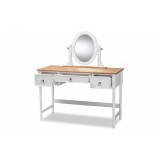 Baxton Studio Sylvie 3 Drawer Bedroom Vanity Table