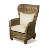 Nova Solo Wickerworks Natural Rattan King Chair - Perspective Cut out