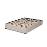 Baxton Studio Leni Upholstered Platform Storage Bed Frame - Beige