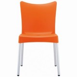 Juliette Resin Dining Chair - Orange - Front