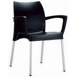 Resin Outdoor Armchair - Black