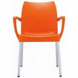 Resin Outdoor Armchair - Orange - Front