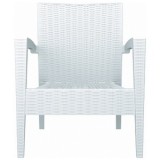 Miami Resin Club Chair - Set of 2 - White - Front