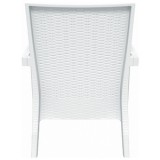 Miami Resin Club Chair - Set of 2 - White - Back