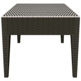 Miami Rectangle Resin Coffee Table Brown