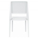 Miami Wickerlook Rectangle Dining Set - White - Chair