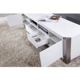 B-Modern Composer TV Stand - White Perspective Open