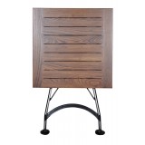 French Café Bistro Folding Table - folded front