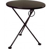 French Café Bistro 3-leg Folding Bistro Table - Black