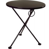 French Café Bistro 3-leg Folding Bistro Table - Black