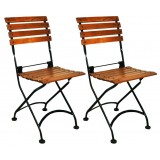 French Café Bistro Folding Side Chair - set of 2