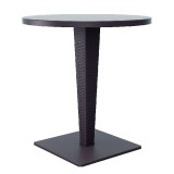 Riva Werzalit Top Round Dining Table Brown 27.5 inch