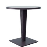 Riva Werzalit Top Round Dining Table Brown 27.5 inch