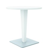 Riva Werzalit Top Round Dining Table White 27.5 inch