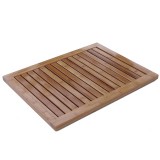 Oceanstar Bamboo Floor and Shower Mat - Angled