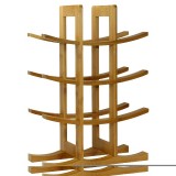 Oceanstar 12-Bottle Natural Bamboo Wine Rack  - Angled