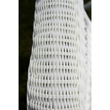 Tortuga Outdoor Portside Coastal White 4-Piece Seating Set- Wicker Closeup