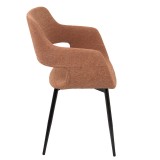 LumiSource Margarite Chair Set of 2 - ORANGE - Side