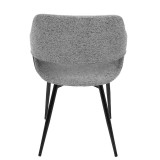 LumiSource Margarite Chair Set of 2 - GREY - Rear