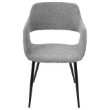 LumiSource Margarite Chair Set of 2 - GREY - Front